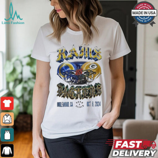 Official Los Angeles Rams vs Green Bay Packers Inglewood, CA October 6, 2024 Matchup NFL t shirt