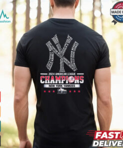 Official MLB ALCS 2024 American League Champions New York Yankees Players’ Name t shirt