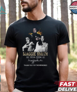 Official Maggie Smith 1934 2024 Thank You For The Memories Signature T Shirt