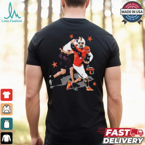 Official Miami Hurricanes Cam Ward 1 NCAA Player Graphic t shirt