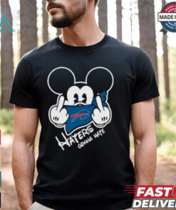 Official NFL Buffalo Bills Haters Gonna Hate Mickey Mouse Disney Football T Shirt