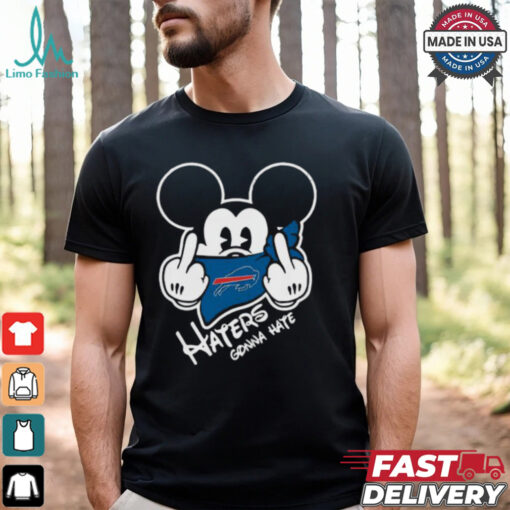 Official NFL Buffalo Bills Haters Gonna Hate Mickey Mouse Disney Football T Shirt