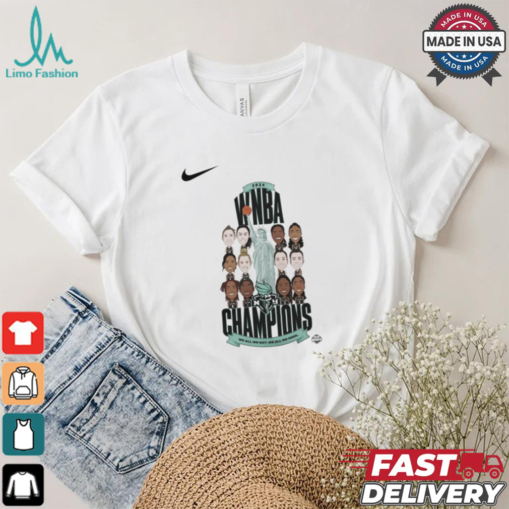 Official New York Liberty 2024 WNBA Finals Champions We All We Got We All We Need Shirt Official New York Liberty 2024 WNBA Finals Champions We All We Got We All We Need Shirt