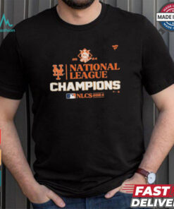 Official New York Mets 2024 NLCS National League Champions Locker Room Logo Tee Shirt