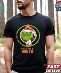 Official New York Mets MLB Christmas Grinch I Hate People But I Love My Favorite 2024 Shirt