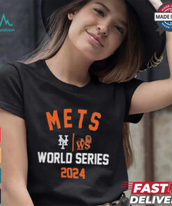 Official New York Mets Nike 2024 World Series Arched Lockup Shirt