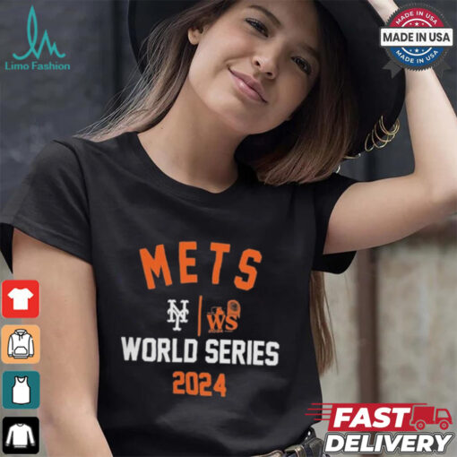 Official New York Mets Nike 2024 World Series Arched Lockup Shirt