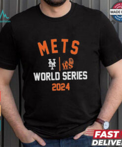 Official New York Mets Nike 2024 World Series Arched Lockup Shirt