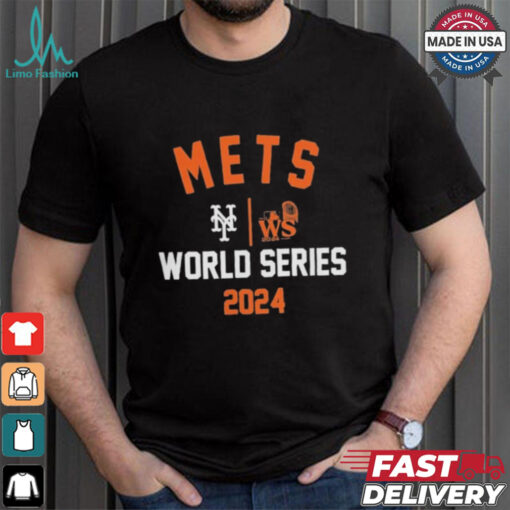 Official New York Mets Nike 2024 World Series Arched Lockup Shirt