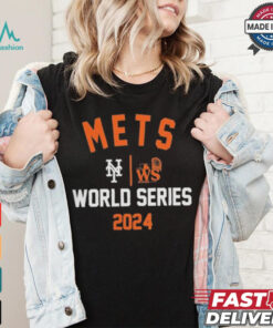 Official New York Mets Nike 2024 World Series Arched Lockup Shirt