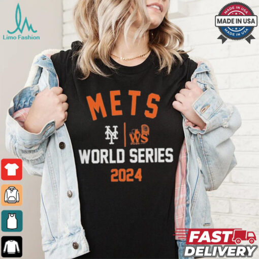 Official New York Mets Nike 2024 World Series Arched Lockup Shirt