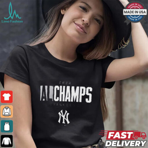 Official New York Yankees MLB Baseball 2024 American League Champions Logo t shirt