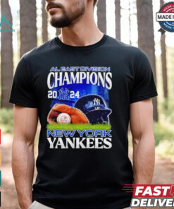 Official New York Yankees NL East Champions we own the ear helmet shirt