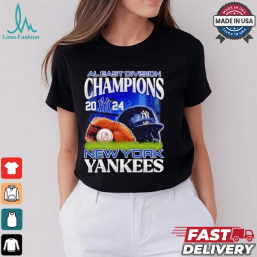 Official New York Yankees NL East Champions we own the ear helmet shirt