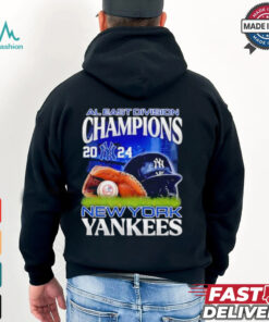 Official New York Yankees NL East Champions we own the ear helmet shirt