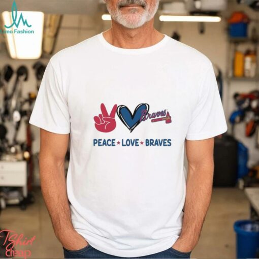 Official Peace Love Atlanta Braves MLB 2024 Shirt