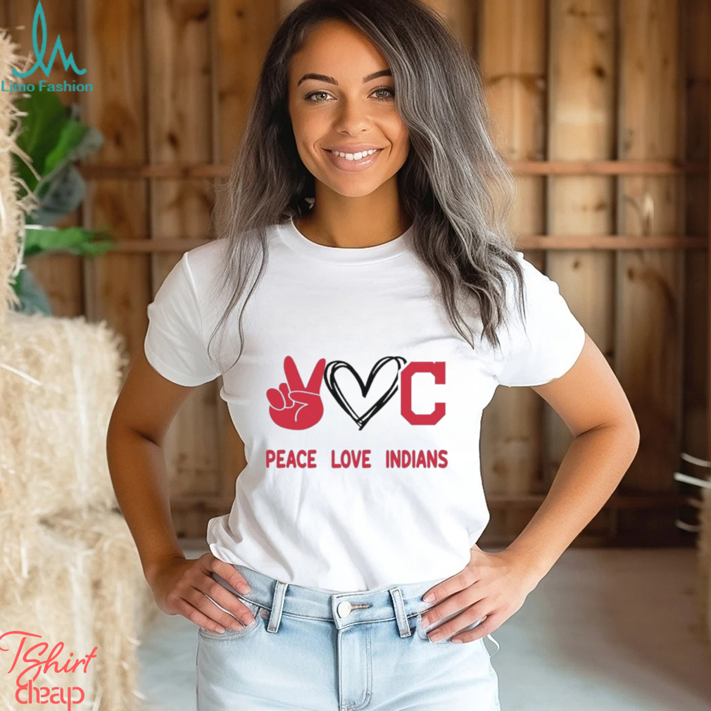 Official Peace Love Cleveland Indians MLB 2024 Shirt Official Peace Love Cleveland Indians MLB 2024 Shirt