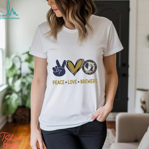 Official Peace Love Milwaukee Brewers MLB 2024 Shirt