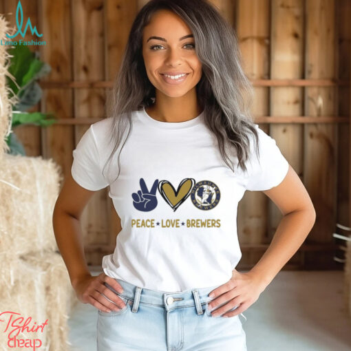 Official Peace Love Milwaukee Brewers MLB 2024 Shirt