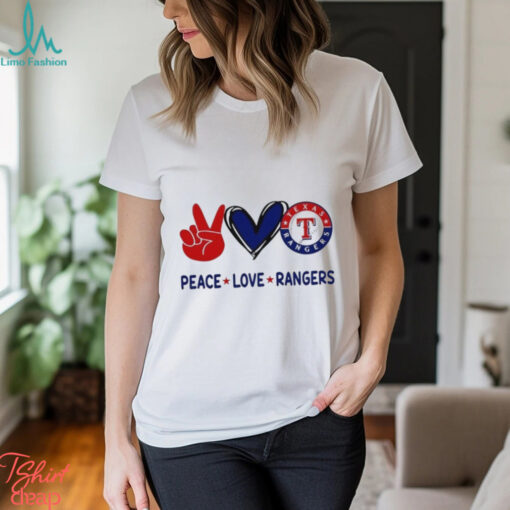 Official Peace Love Texas Rangers MLB 2024 Shirt