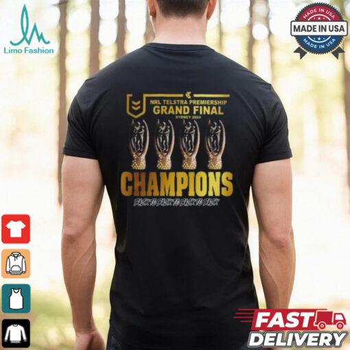 Official Penrith Panthers NRL Grand Finals Champions 4 Peat Back To Back To Back To Back T shirt