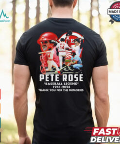 Official Pete Rose Baseball Legend 1941 2024 Thank You For The Memories T Shirt