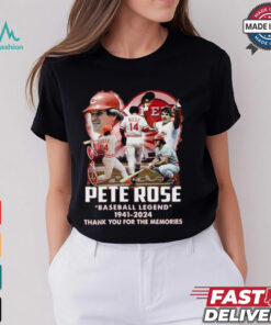 Official Pete Rose Reds Baseball Legend 1941 2024 Thank You For The Memories Shirt