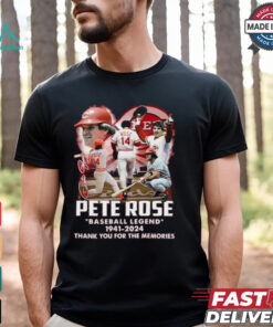 Official Pete Rose Reds Baseball Legend 1941 2024 Thank You For The Memories Shirt