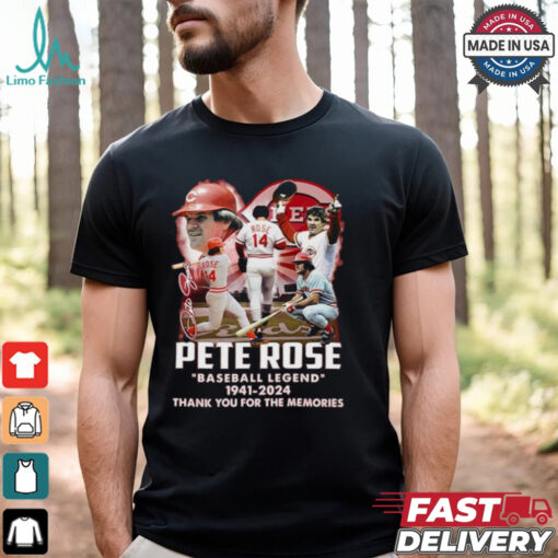 Official Pete Rose Reds Baseball Legend 1941 2024 Thank You For The Memories Shirt