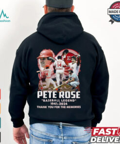 Official Pete Rose Reds Baseball Legend 1941 2024 Thank You For The Memories Shirt