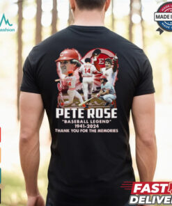 Official Pete Rose Reds Baseball Legend 1941 2024 Thank You For The Memories Shirt