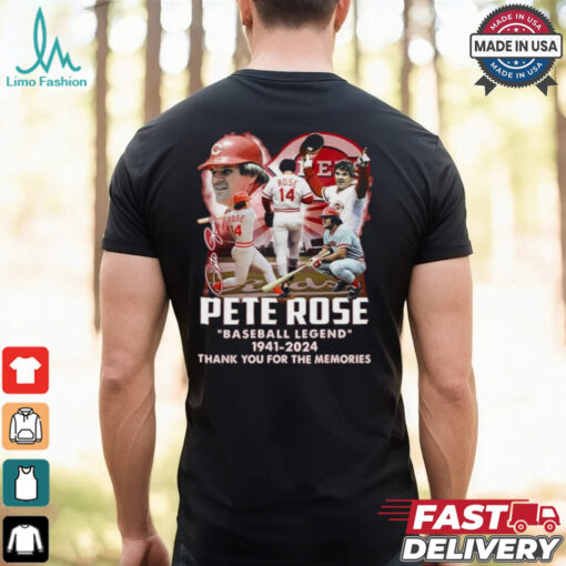 Official Pete Rose Reds Baseball Legend 1941 2024 Thank You For The Memories Shirt