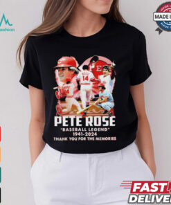 Official Pete Rose Reds Baseball Legend 1941 2024 Thank You For The Memories T Shirt