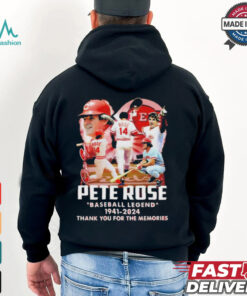 Official Pete Rose Reds Baseball Legend 1941 2024 Thank You For The Memories T Shirt