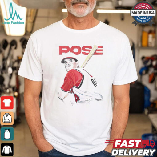 Official Pete rose signature #4 baseball T shirt