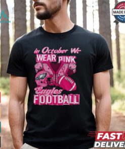 Official Philadelphia Eagles Limited Edition Eagles In October We Wear Pink New T Shirt