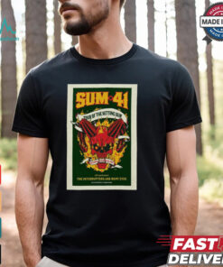 Official Poster Sum 41 Sept 28 2024 H E B Center Cedar Park TX t shirt