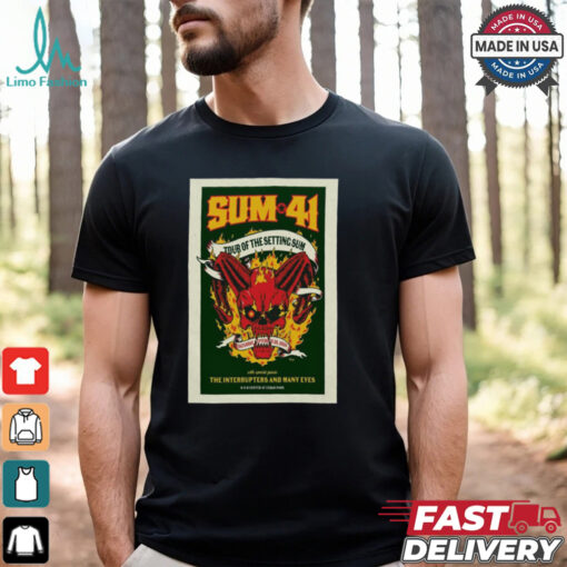 Official Poster Sum 41 Sept 28 2024 H E B Center Cedar Park TX t shirt