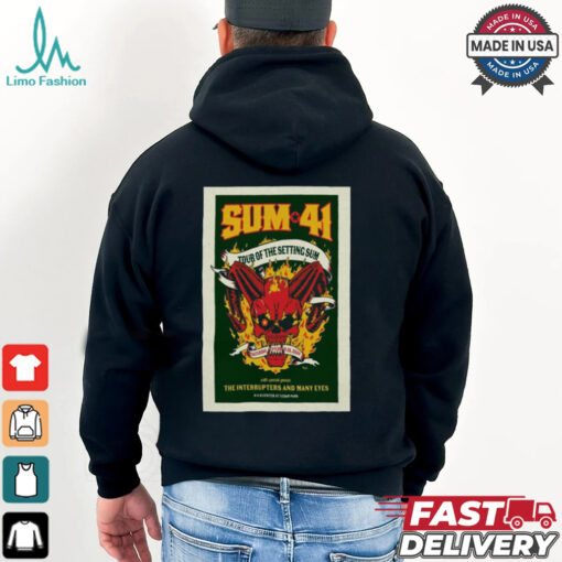 Official Poster Sum 41 Sept 28 2024 H E B Center Cedar Park TX t shirt