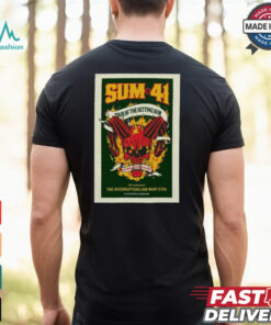 Official Poster Sum 41 Sept 28 2024 H E B Center Cedar Park TX t shirt