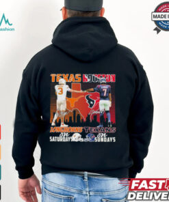 Official Quinn Ewers Texas Longhorns On Saturdays X CJ Stroud Houston Texans On Sundays Shirt