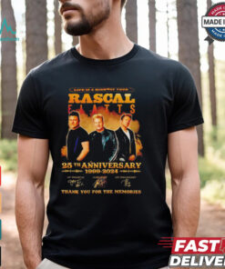 Official Rascal Flatts 25th Anniversary 1999 2024 Life Is A Highway Tour T Shirt