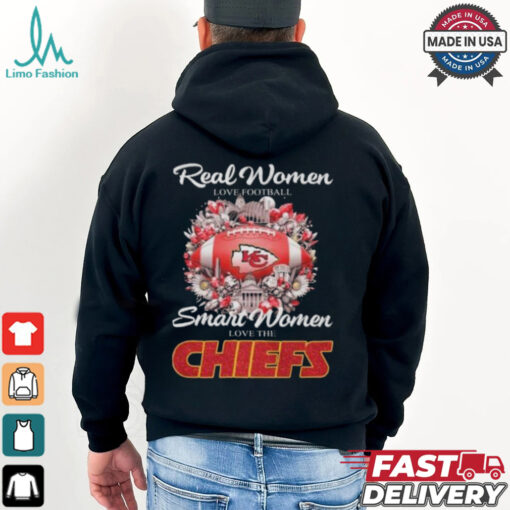 Official Real Women Love Football Smart Women Love The Kansas City Chiefs T Shirt