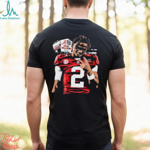 Official Ryan Williams 2 Alabama Crimson Tide NCAA Roll Tide Painting t shirt