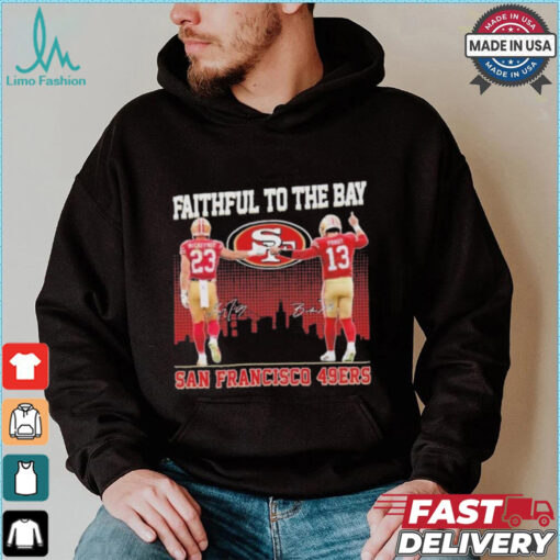 Official San Francisco 49ers Faithful To The Bay 2024 McCaffrey And Purdy T Shirt