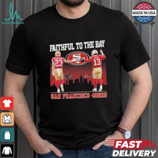 Official San Francisco 49ers Faithful To The Bay 2024 McCaffrey And Purdy T Shirt