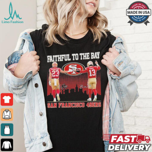 Official San Francisco 49ers Faithful To The Bay 2024 McCaffrey And Purdy T Shirt