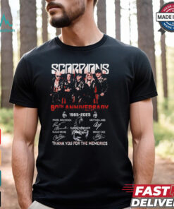 Official Scorpions Coming 60th Anniversary 1965 2025 Thank You For The Memories T Shirt