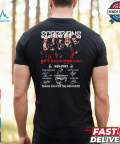 Official Scorpions Coming 60th Anniversary 1965 2025 Thank You For The Memories T Shirt