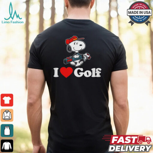 Official Snoopy I love golf T shirt